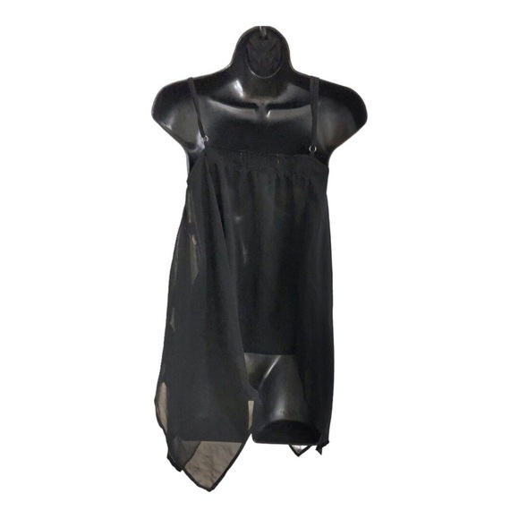 Steve Madden sheer asymmetrical hem‎ spaghetti strap flowy top size small new - Picture 6 of 13